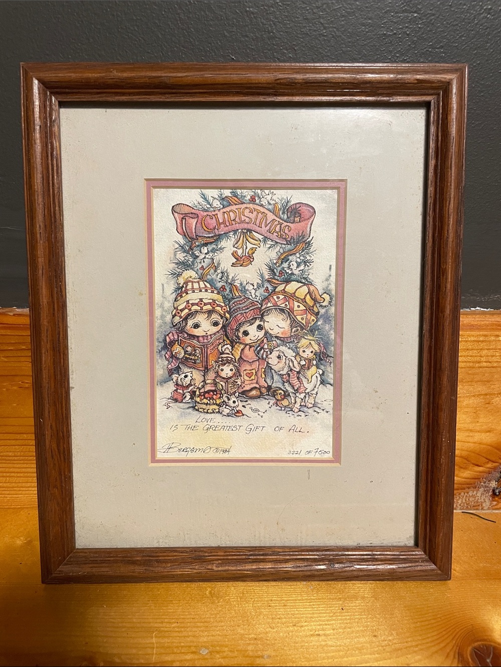 Vintage Jody Bergsma 80’s Signed Numbered Christmas Art